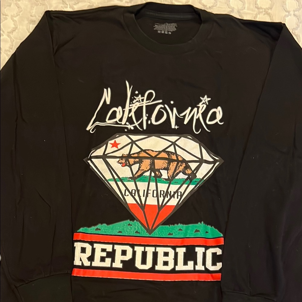 California Republic Black Long Sleeve Tee